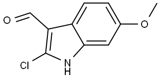 2-chloro-6-methoxy-1H-indole-3-carbaldehyde Structure