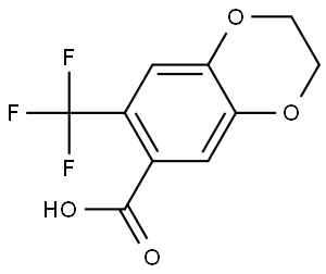 7-(三氟甲基)-2,3-二氢苯并[B][1,4]二氧芑-6-羧酸,1780161-95-6,结构式