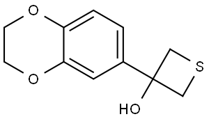 3-(2,3-Dihydro-1,4-benzodioxin-6-yl)-3-thietanol Struktur