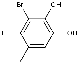 3-Bromo-4-fluoro-5-methyl-1,2-benzenediol Structure