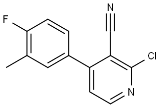 2-Chloro-4-(4-fluoro-3-methylphenyl)-3-pyridinecarbonitrile,1780292-12-7,结构式