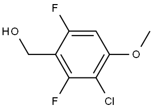 (3-chloro-2,6-difluoro-4-methoxyphenyl)methanol,1780364-49-9,结构式