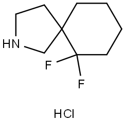 6,6-difluoro-2-azaspiro[4.5]decane hydrochloride Struktur