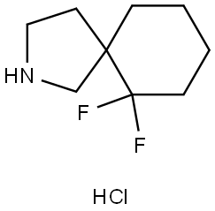 6,6-difluoro-2-azaspiro[4.5]decane hydrochloride 结构式