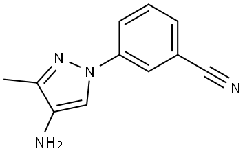 3-(4-amino-3-methyl-1H-pyrazol-1-yl)benzonitrile Struktur