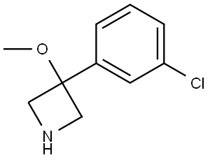 3-(3-Chlorophenyl)-3-methoxyazetidine Structure