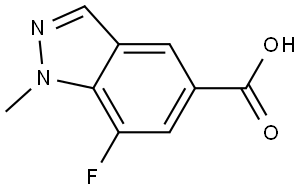 7-Fluoro-1-methyl-1H-indazole-5-carboxylic acid,1780698-91-0,结构式