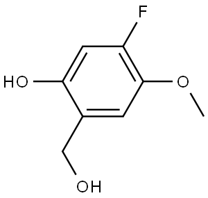 5-fluoro-2-(hydroxymethyl)-4-methoxyphenol 结构式