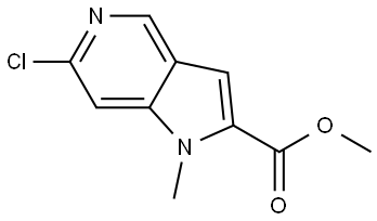 6-氯-1-甲基-5-氮杂吲哚-2-甲酸甲酯,1780871-41-1,结构式
