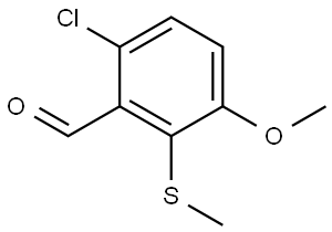 6-chloro-3-methoxy-2-(methylthio)benzaldehyde,1780940-14-8,结构式