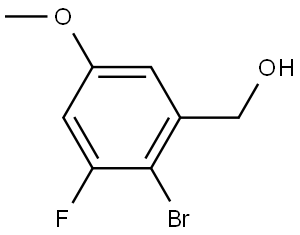 (2-Bromo-3-fluoro-5-methoxyphenyl)methanol 结构式