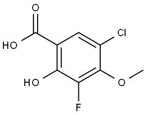 5-Chloro-3-fluoro-2-hydroxy-4-methoxybenzoic acid Structure