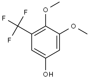 3,4-Dimethoxy-5-(trifluoromethyl)phenol 结构式