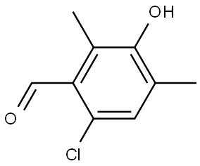 6-Chloro-3-hydroxy-2,4-dimethylbenzaldehyde 结构式