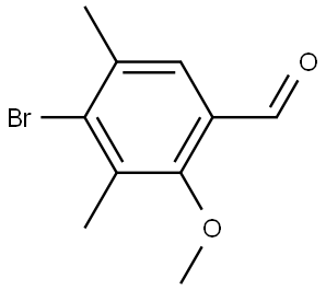 4-Bromo-2-methoxy-3,5-dimethylbenzaldehyde,1781789-70-5,结构式