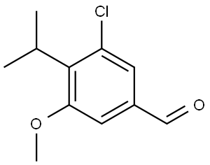 3-Chloro-5-methoxy-4-(1-methylethyl)benzaldehyde,1781792-92-4,结构式