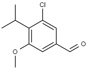 3-Chloro-5-methoxy-4-(1-methylethyl)benzaldehyde Struktur