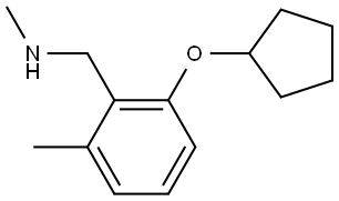 2-(Cyclopentyloxy)-N,6-dimethylbenzenemethanamine Structure