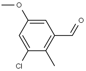 3-Chloro-5-methoxy-2-methylbenzaldehyde,1782345-25-8,结构式