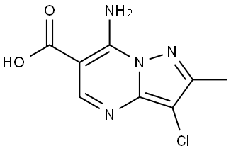 7-amino-3-chloro-2-methylpyrazolo[1,5-a]pyrimidine-6-carboxylic acid Structure