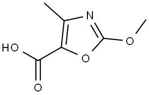 2-Methoxy-4-methyl-oxazole-5-carboxylic acid,1782657-81-1,结构式