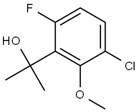 2-(3-chloro-6-fluoro-2-methoxyphenyl)propan-2-ol Struktur