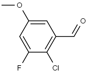 2-chloro-3-fluoro-5-methoxybenzaldehyde 结构式