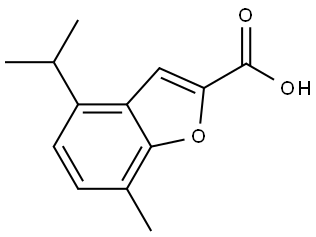 7-methyl-4-propan-2-yl-1-benzofuran-2-carboxylic acid Struktur