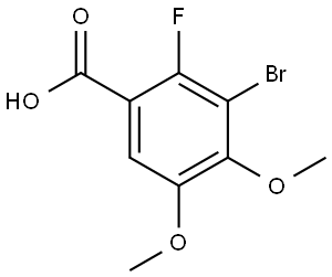 3-Bromo-2-fluoro-4,5-dimethoxybenzoic acid,1784386-37-3,结构式
