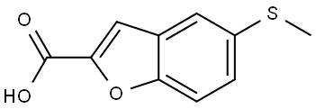 5-methylsulfanylbenzofuran-2-carboxylic acid 结构式