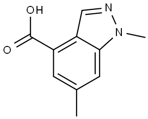 1,6-Dimethyl-1H-indazole-4-carboxylic acid,1784622-91-8,结构式