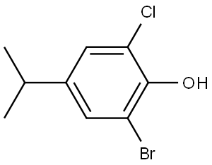 2-Bromo-6-chloro-4-isopropylphenol 化学構造式