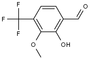 Benzaldehyde, 2-hydroxy-3-methoxy-4-(trifluoromethyl)- Structure