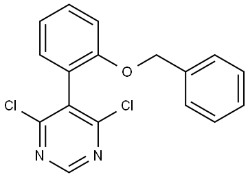 Pyrimidine, 4,6-dichloro-5-[2-(phenylmethoxy)phenyl]- Struktur