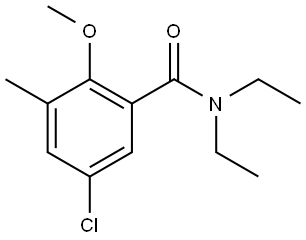 5-chloro-N,N-diethyl-2-methoxy-3-methylbenzamide Structure