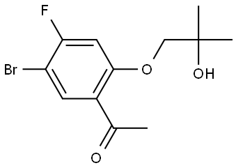 1-[5-Bromo-4-fluoro-2-(2-hydroxy-2-methylpropoxy)phenyl]ethanone,1797347-93-3,结构式