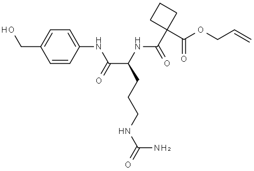Allyloxy-cBut-Cit-PAB-OH 化学構造式