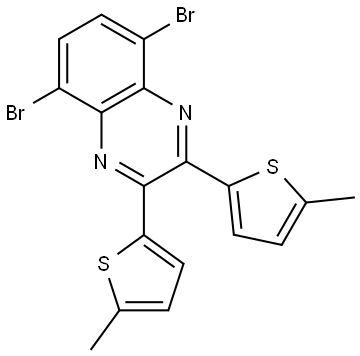 5,8-dibromo-2,3-bis(5-methylthiophen-2-yl)quinoxaline,1799385-24-2,结构式