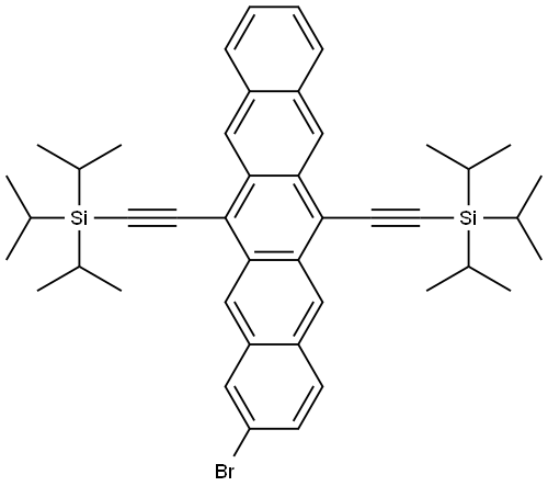 Pentacene, 2-bromo-6,13-bis[2-[tris(1-methylethyl)silyl]ethynyl]- 结构式