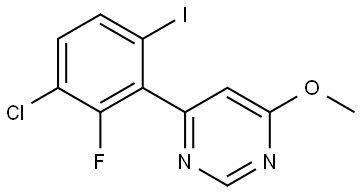 4-(3-氯-2-氟-6-碘苯基)-6-甲氧基嘧啶, 1802432-00-3, 结构式