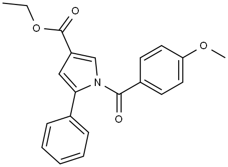 ethyl 1-(4-methoxybenzoyl)-5-phenyl-1H-pyrrole-3-carboxylate Structure