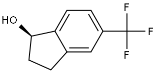 (R)-5-(trifluoroMethyl)-2,3-dihydro-1H-inden-1-ol 结构式
