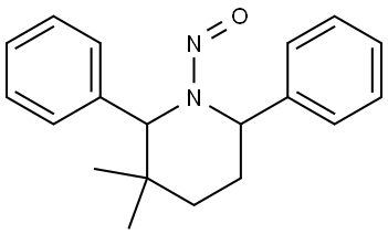 3,3-dimethyl-1-nitroso-2,6-diphenylpiperidine Structure