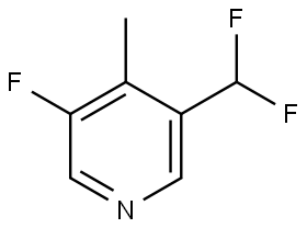 3-(Difluoromethyl)-5-fluoro-4-methylpyridine Structure