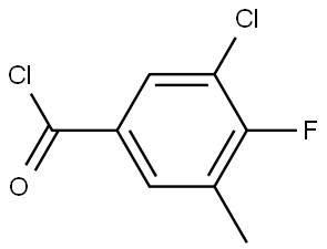 3-Chloro-4-fluoro-5-methylbenzoyl chloride 结构式