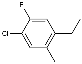 1-Chloro-4-ethyl-2-fluoro-5-methylbenzene 结构式