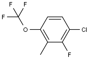 1-Chloro-2-fluoro-3-methyl-4-(trifluoromethoxy)benzene Struktur