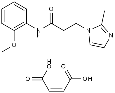 1H-Imidazole-1-propanamide, N-(2-methoxyphenyl)-2-methyl-, (2Z)-2-butenedioate (… 结构式