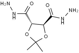 (4S,5S)-2,2-Dimethyl-1,3-dioxolane-4,5-dicarboxylic acid 4,5-dihydrazide 结构式