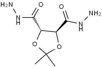 (4S,5S)-2,2-Dimethyl-1,3-dioxolane-4,5-dicarboxylic acid 4,5-dihydrazide 化学構造式